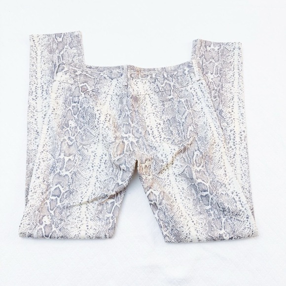 Jay Godfrey Snakeprint Pants Gray White Skinny Size 4 - Picture 5 of 8
